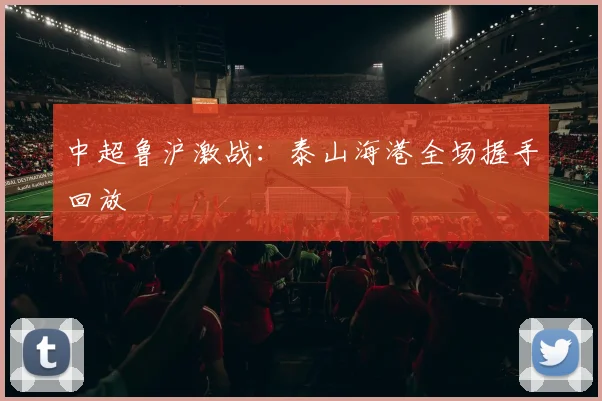 中超鲁沪激战:泰山海港全场握手回放